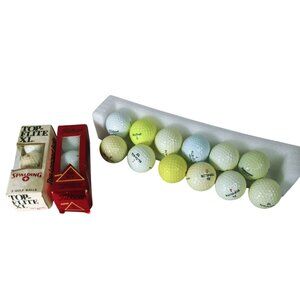 Vintage Spalding & Titleist Golf Balls Assortment of 18
